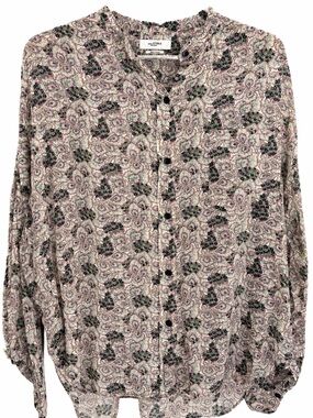 Isabel Marant Étoile Floral Paisley Cotton Blouse Size 38